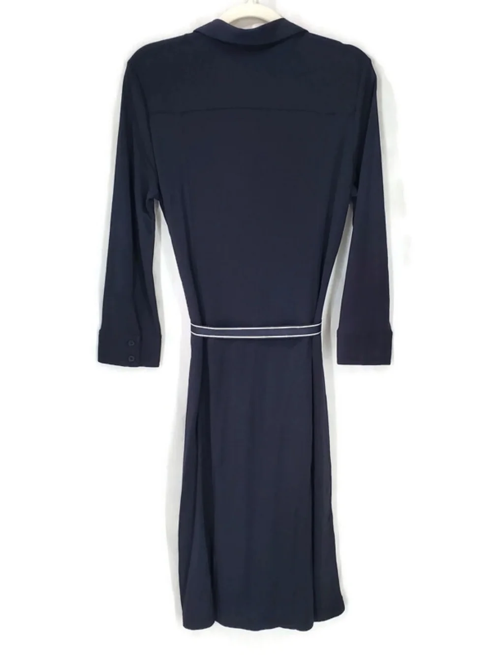 ANN TAYLOR LOFT Black Belted Shirt Dress SZ 12 Workwear Careerwear Interview NWT - Picture 2 of 6